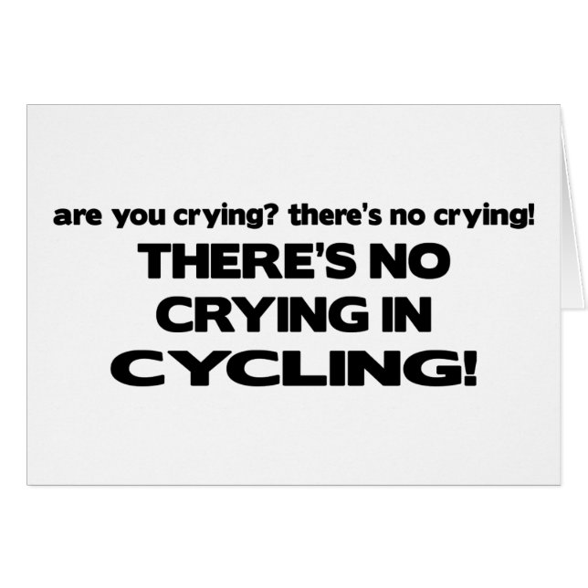 Aucun pleurer - faisant un cycle (Devant horizontal)