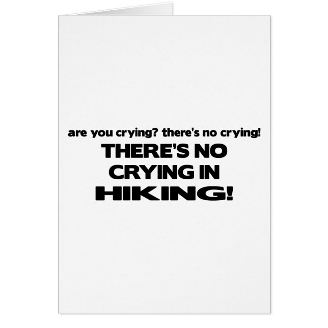 Aucun pleurer - randonnée (Devant)