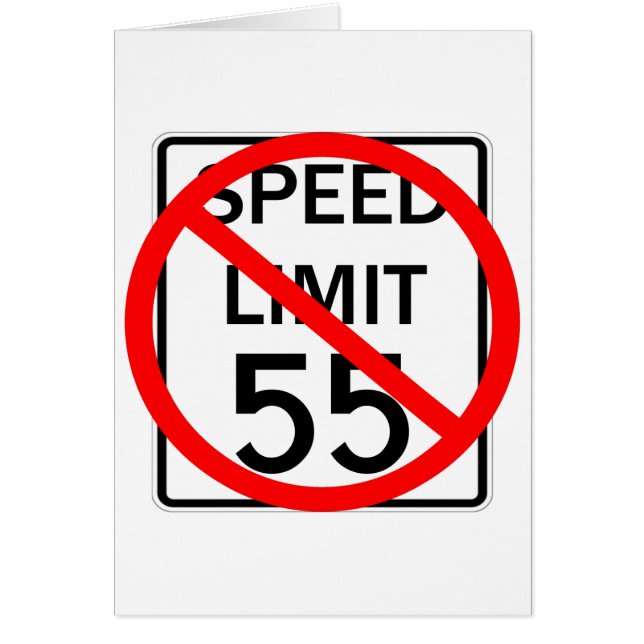 Aucun signe de limitation de vitesse de 55 M/H (Devant)