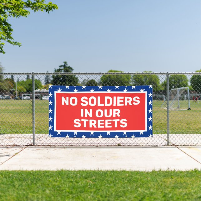Aucun Soldat Dans Nos Rues Manifeste Bannière (Insitu)