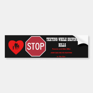 Aucun Sticker pour pare-chocs textuel et conducteu