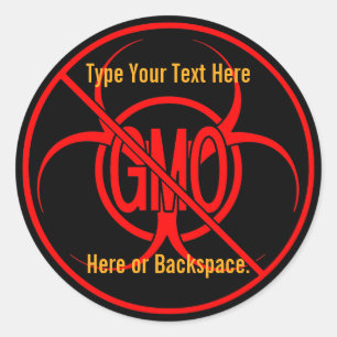 Aucun Stickers OGM Stickers d'avertissement OGM pe