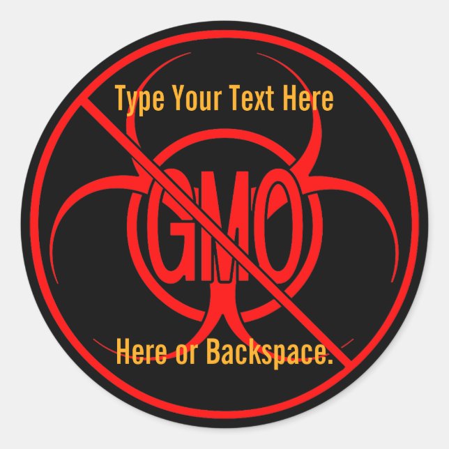 Aucun Stickers OGM Stickers d'avertissement OGM pe (Devant)