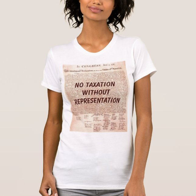 Aucun T-shirt de dames d'imposition sans (Devant)