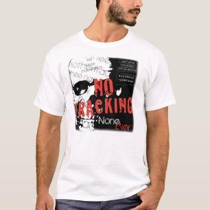 Aucun T-shirt de Fracking en rouge, noir et blanc