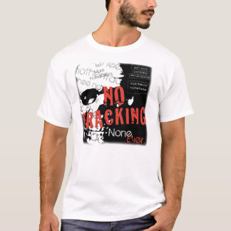 Aucun T-shirt de Fracking en rouge, noir et blanc