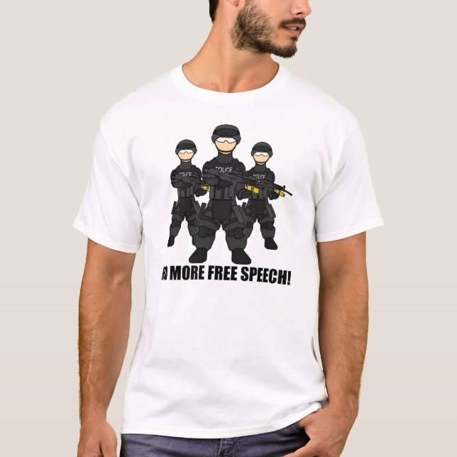 Aucun T-shirt de liberté de parole (Devant)