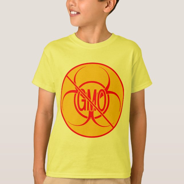 Aucun T-shirt OGM pour enfant Bio Hazard Les chemi (Devant)