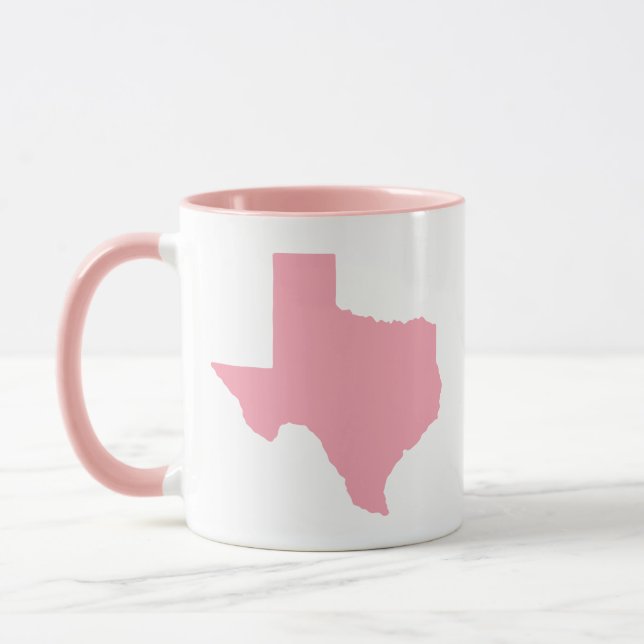 AUCUN TEXTE État rose du Texas Forme Mug (Gauche)