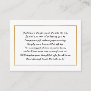 Aucune carte nuptiale d'insertion de douche