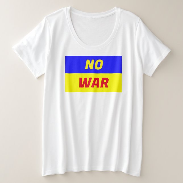 AUCUNE GUERRE T-shirt féminin plus taille (Design devant)