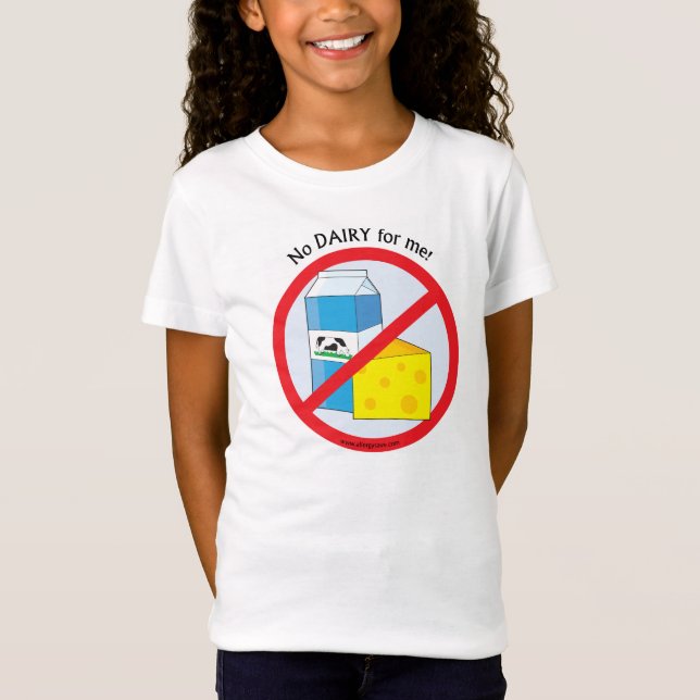 "Aucune laiterie pour moi" T-shirt de conscience (Devant)