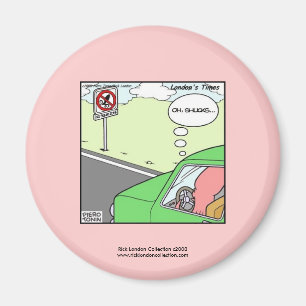 Aucune Zone de Calamar Magnet Cartoon Drôle