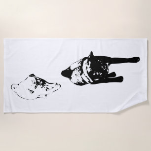 Audace Ensoleillée, Serviette de Plage pour Chien 