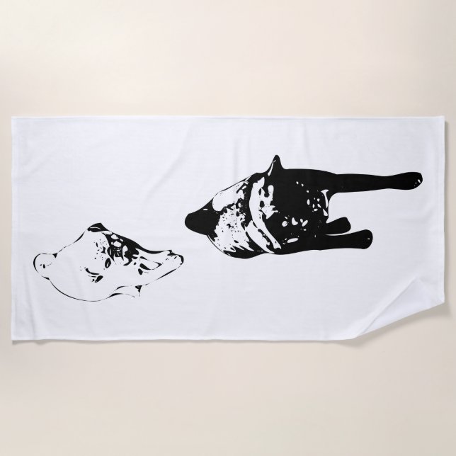 Audace Ensoleillée, Serviette de Plage pour Chien  (Devant)