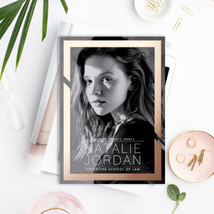 Audacieux dans l'or Graduation Foil Invitation