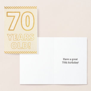 Audacieux, L'Huile D'Or "70 ANS !" Carte d'anniver