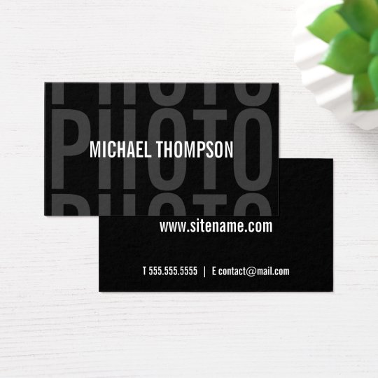 Audacieux moderne professionnel de photographe cartes de visite