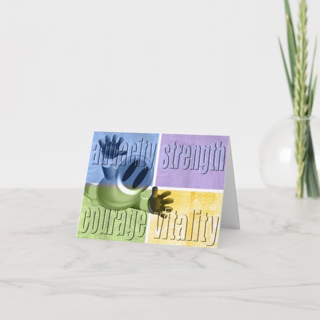 Audacity Force Courage & Vitalité Carte pour notes (Devant)