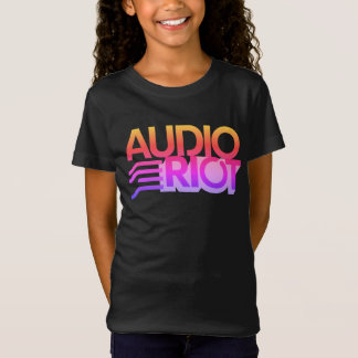 Audio Riot Jeune Fille Black T-Shirt avec logo