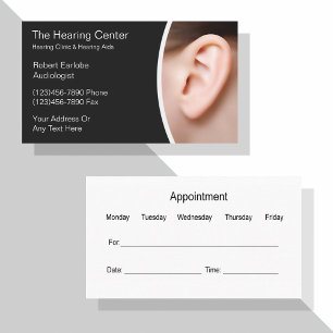Audiologiste Ear Doctor Nomination Cartes de visit