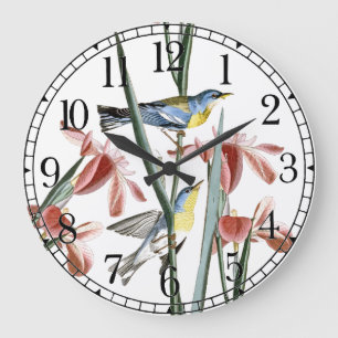 Audubon Paruline Oiseaux Faune Floral Horloge mura