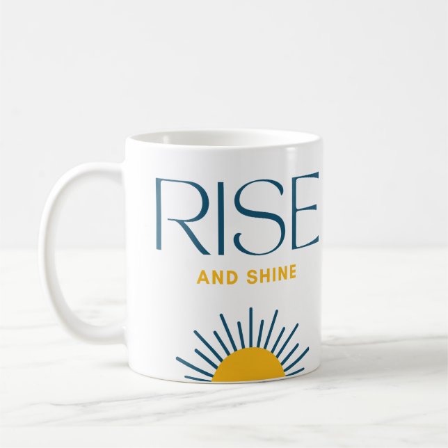 Augmenter et briller Motivation café Mug (Gauche)