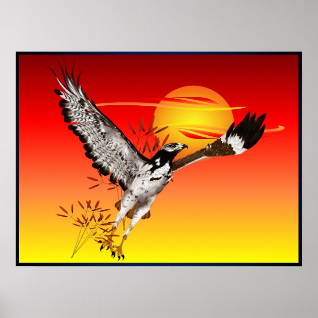 Augur rencontre le soleil du matin. affiche 4x3 (Devant)