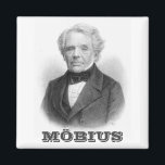 August Ferdinand Möbius Magnet<br><div class="desc">August Ferdinand Möbius (17 November 1790 – 26 September 1868) was a German mathematician and theoretical astronomer. is best known for his discovery of the Möbius strip, a non-orientable two-dimensional surface with only one side when embedded in three-dimensional Euclidean space. It was independently discovered by Johann Benedict Listing a few...</div>