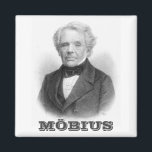 August Ferdinand Möbius Magnet<br><div class="desc">August Ferdinand Möbius (17 November 1790 – 26 September 1868) was a German mathematician and theoretical astronomer. is best known for his discovery of the Möbius strip, a non-orientable two-dimensional surface with only one side when embedded in three-dimensional Euclidean space. It was independently discovered by Johann Benedict Listing a few...</div>