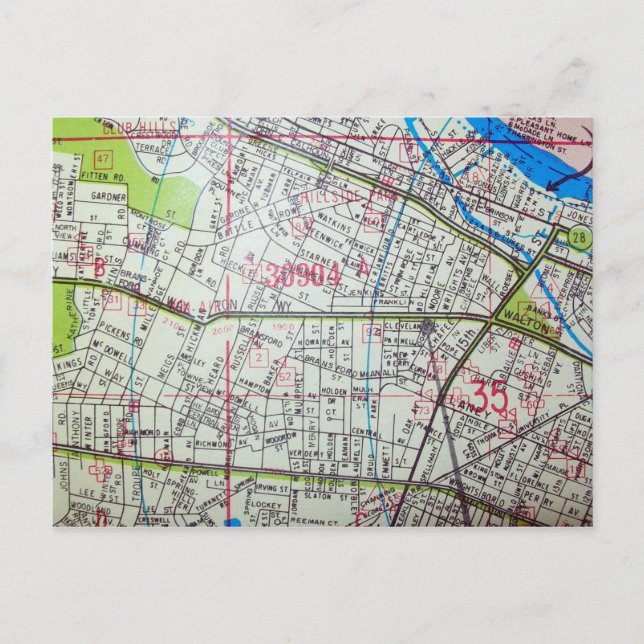 AUGUSTA, GA Carte postale Vintage (Devant)