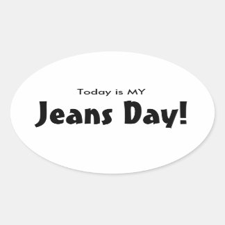 Aujourd'hui est MY Jeans Stickers Jeans Day - Whit