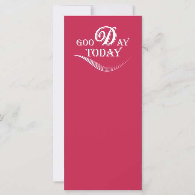 Aujourd'hui est un bon jour (Devant)