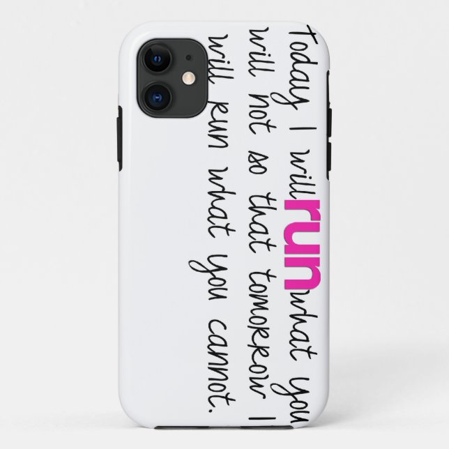 Aujourd'hui je courrai le coque iphone (Dos)