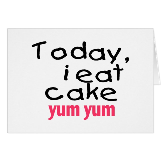 Aujourd'hui je mange le gâteau Yum Yum (le rose) (Devant horizontal)