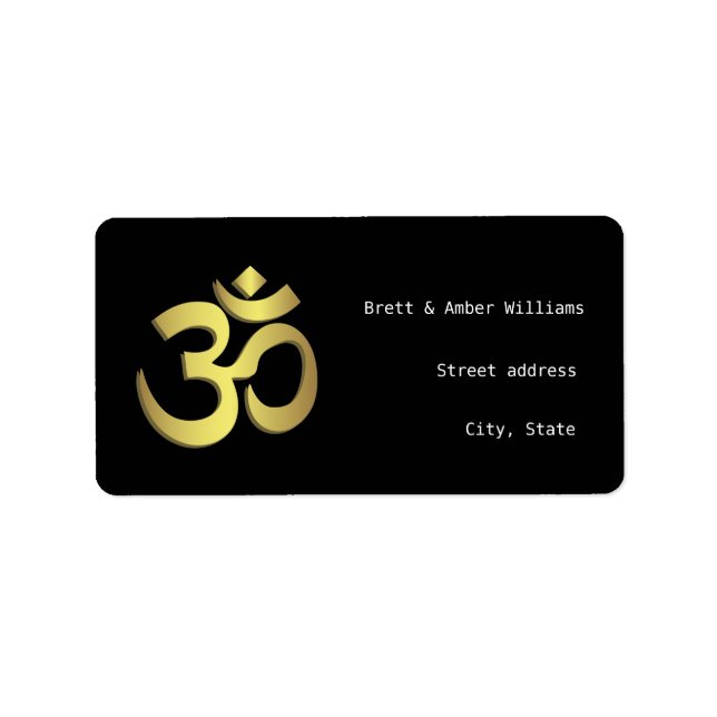 Aum étiquette de adresse (Devant)