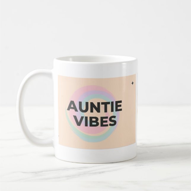 Auntie Vibes Mug – Pastel Abstract Aesthetic (Gauche)