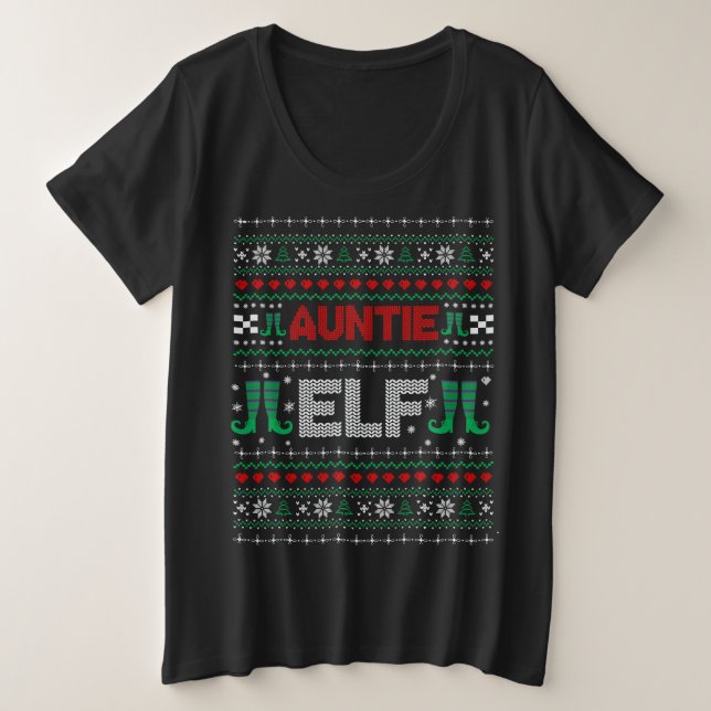 Aunty Elf laide pull de Noël (Design devant)