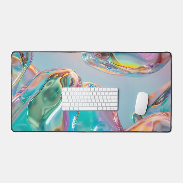 Aura esthétique dégradé de métal liquide holograph (Clavier et souris)