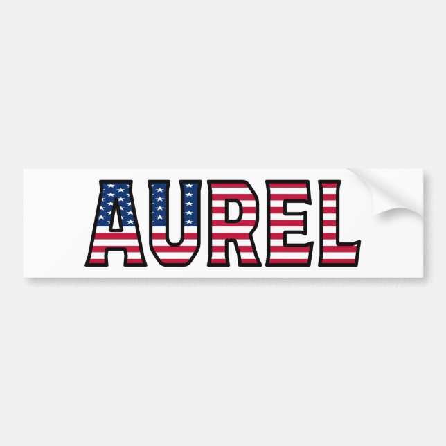 Aurel Nom Vorname USA Aufkleber Sticker Auto (Devant)