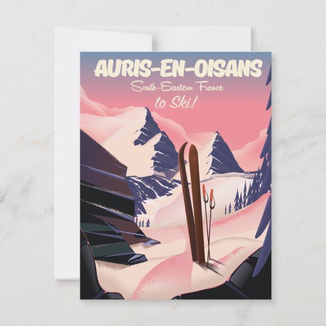 AURIS-EN-OISANS France affiche de ski (Devant)