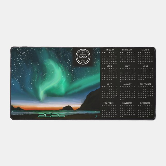 Aurora Borealis - 2026 - Calendrier d'affaires - M (Recto)