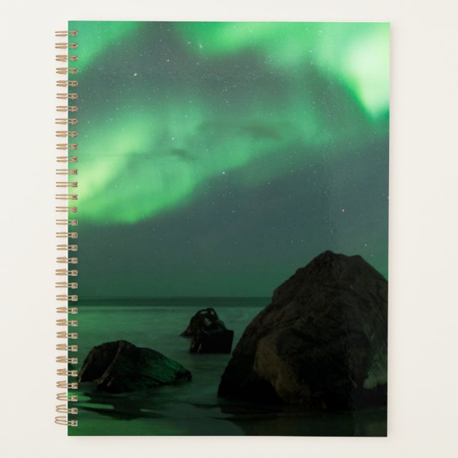 Aurore Boréale | Plage de Lofoten Norvège (Devant)