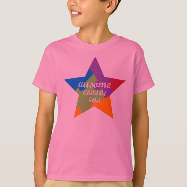 Ausome Enfant de Dieu Tshirt étoile (Devant)