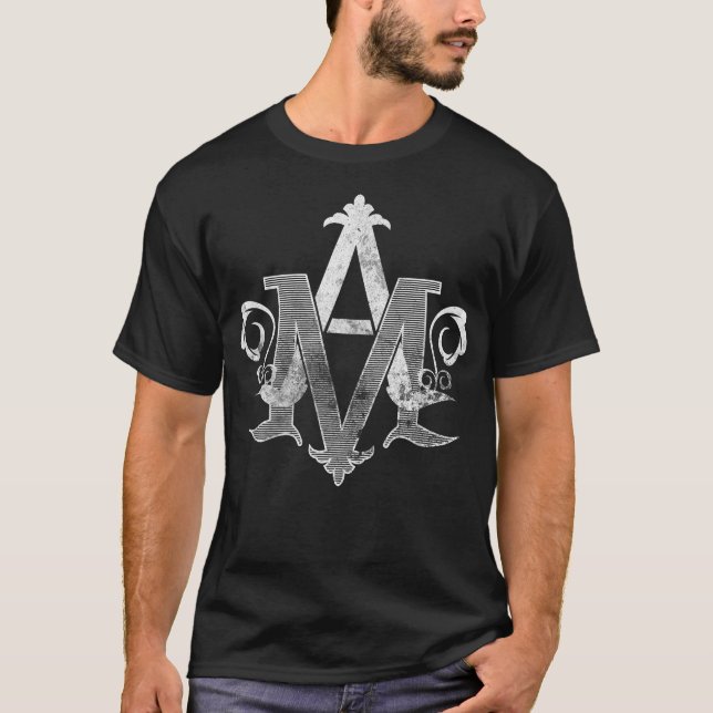 Auspice Maria Mary Monogram T-Shirt (Devant)
