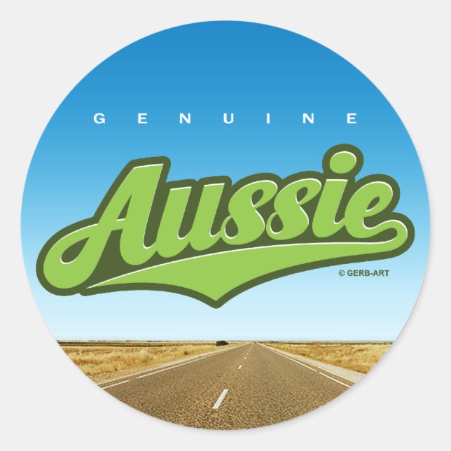 Aussie authentique - autocollant (vert/arrière) (Devant)