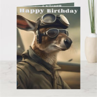Aussie Kangaroo King Of The Airways, Carte Anniver