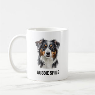 Aussie Smile Mug - Happy Australian Shepherd Cadea