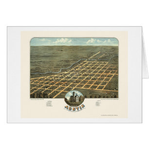 Austin, carte panoramique de manganèse - 1870