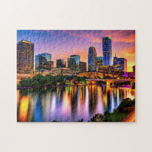Austin Texas Art 1 Photo Puzzle Skyline Art Austin